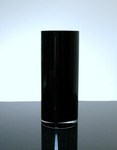 Baked Cylinder Glass Vase 4" x 10", 12 p/c Black