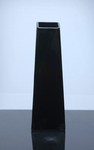 Tapered Up Glass Vase 2" x 3" x 9", Black, 12 p/c