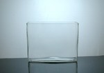 Block Glass Vase 10" x 3" x 8", 6 p/c