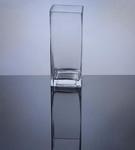 Block Glass Vase 3" x 3" x 8", 12 p/c
