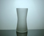 Frosted Hour Glass Vase