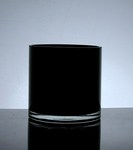 Baked Cylinder Glass Vase 5" x 5", 12 p/c Black