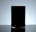 Baked Cylinder Glass Vase 5" x 8", 6 p/c Black