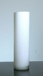 Baked Cylinder Glass Vase 5" x 18", 6 p/c White