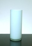 Baked Cylinder Glass Vase 5" x 12", 6 p/c White