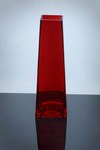 Tapered Up Glass Vase 2" x 3" x 9", Red, 12 p/c