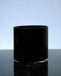 Baked Cylinder Glass Vase 6" x 6", 12 p/c Black