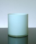 Baked Cylinder Glass Vase 6" x 6", 6 p/c White