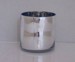 Metallic Cylinder Vase Silver 5