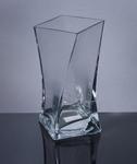 Square Twisted Vase 3.75" x 3.75"  x 10", 12 p/c