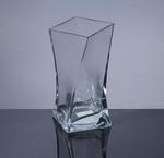 Square Twisted Vase 3.75"x3.75"x7.75",12 p/c