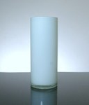 Baked Cylinder Glass Vase 4" x 10", 12 p/c White