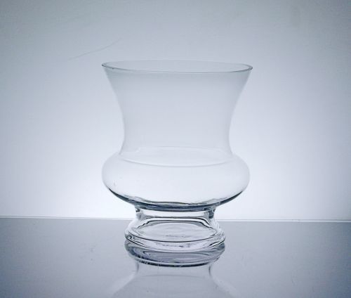 Wide Footed Urn Glass Vase 6.5