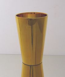 Ceramic Flower Pot Vase 7"x10.5"x4.5", Gold 6 p/c