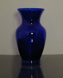 Glass Ginger Vase Blue 3.5