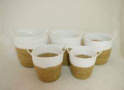 (S/5) 12", 11", 10", 9", 8" Potcover w/ Handles an