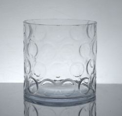 Bubble Cylinder Vase 6" x 6", 12 p/c