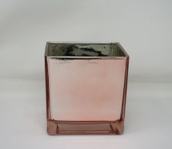 Metallic Cube Vase 4.75