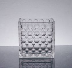 Bubble Cube Vase 5"x 5"x 5", 12 p/c