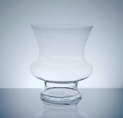 Wide Footed Urn Glass Vase 8"x 9.5", 6 p/c