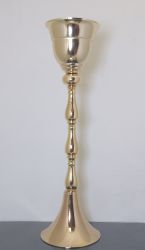 Metal Vase Gold 8.75" x 10" x 34", 1pc