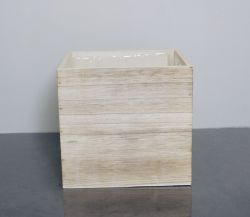 Wooden Cube Planter Box  w/ Liner 8