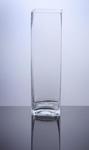 Block Glass Vase 4" x 4" x 14", 12 p/c