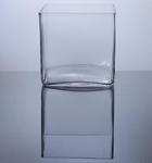 Cube Glass Vase 8" x 8" x 8", 4 p/c