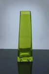 Tapered Up Glass Vase 2" x 3" x 9", Green, 12 p/c
