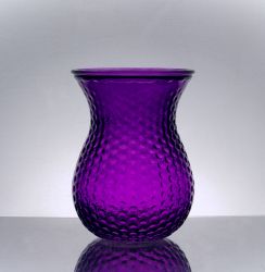 Utility Bulb Vase with Dimples 5.5" x 7.5", Purple