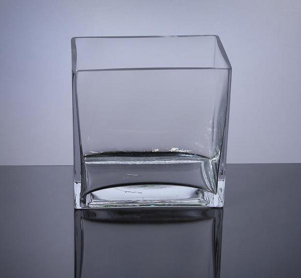 Psf466 Block Glass Vase 4 X 6 X 6 8 P C Block Glass Vases