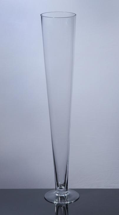 Pz41570 Small Trumpet Glass Vase 5 X 28 X 4 8 P C Trumpet