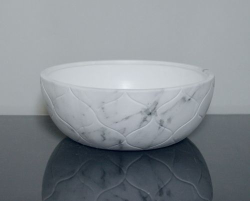 Wide Ceramic Marble Bowl Vase 10