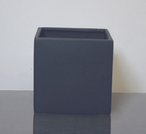 Cr Sk666 Ceramic Cube Vase 6 X 6 X 6 Matte Black 12 P C