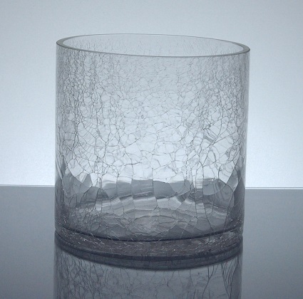 Crackle Cylinder Glass Vase 6