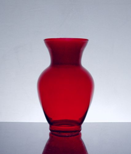 Glass Ginger Vase Red 3.75