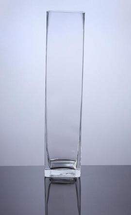 Psh4418 Block Glass Vase 4 X 4 X 18 6 P C Block Glass Vases