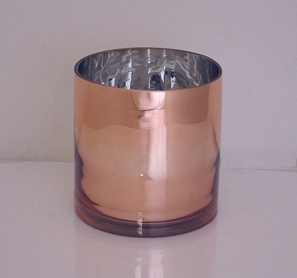 Metallic Cylinder Vase Pink 6