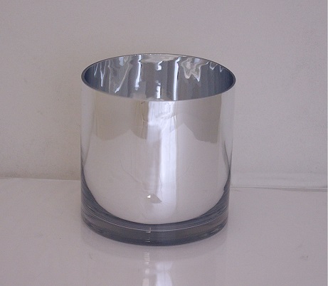 Metallic Cylinder Vase Silver 6