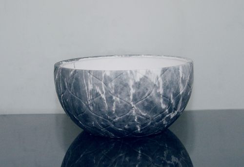 Wide Ceramic Marble Bowl Vase 10